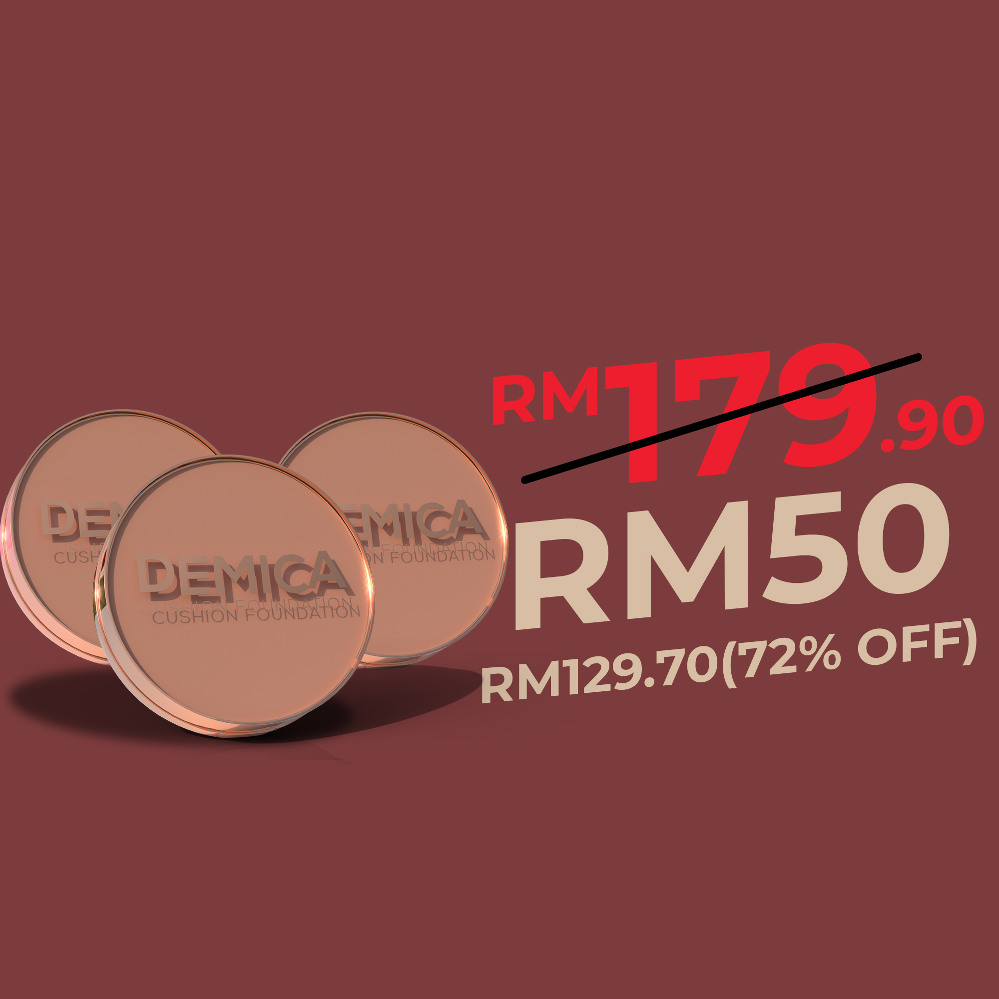 CLEARANCE SALE – DEMICA CUSHION FOUNDATION MOMMY SIZE (DEFECT)